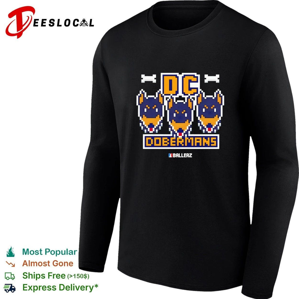 DC Dobermans Ballerz Doberman dog pixel art Unisex