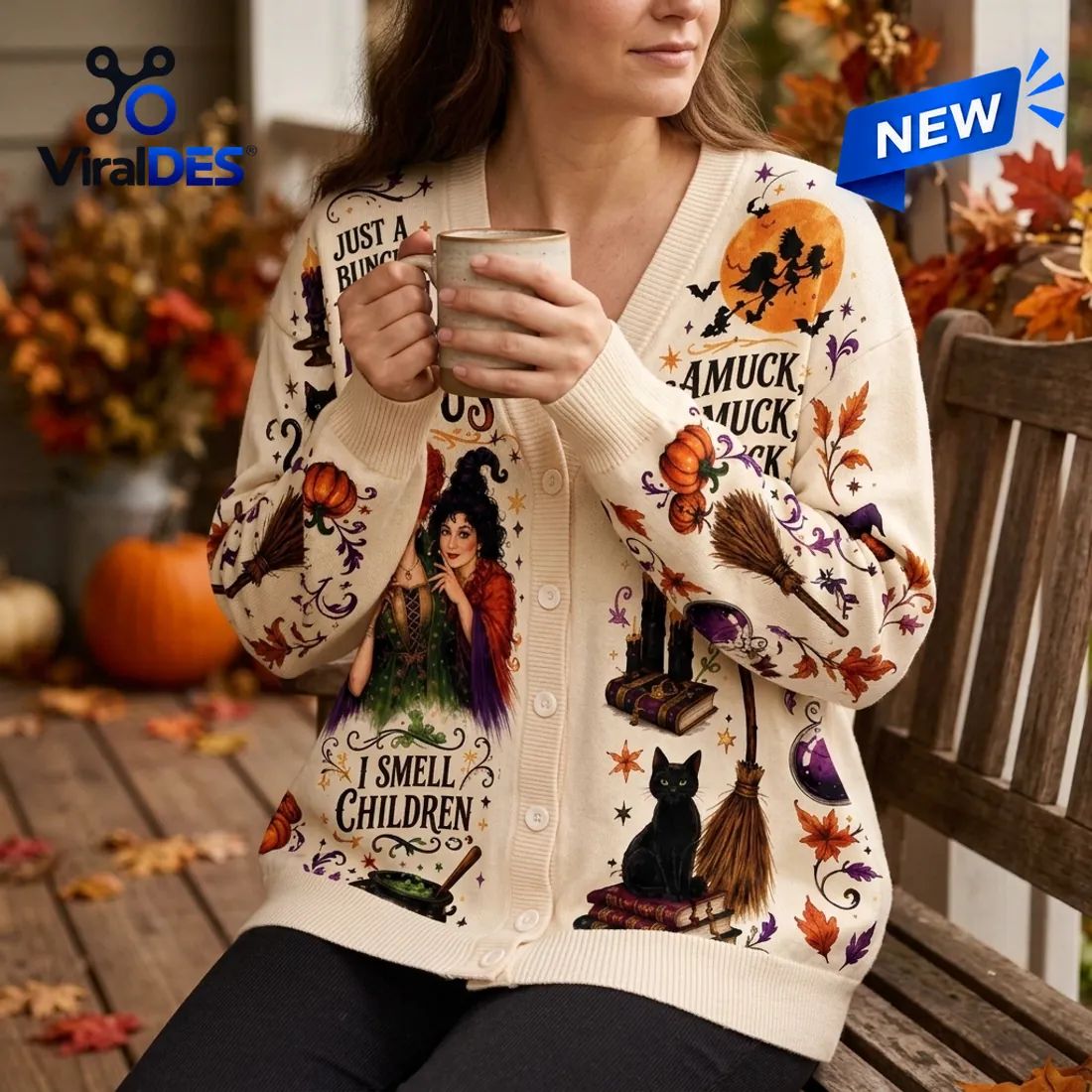 Hocus Pocus Sanderson Sisters Ugly Cardigan