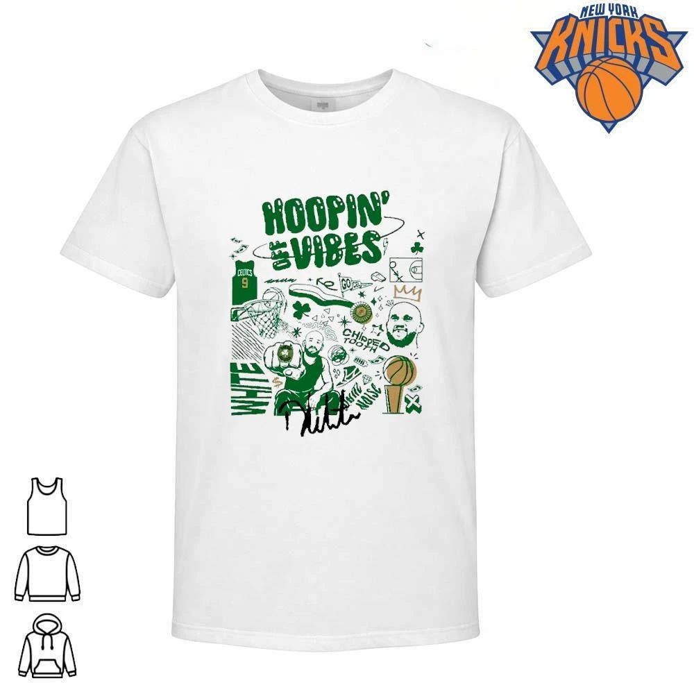 Derrick White Hoop Vibes Boston Celtics Championship Chipped Tooth Ring Doodle shirt Unisex