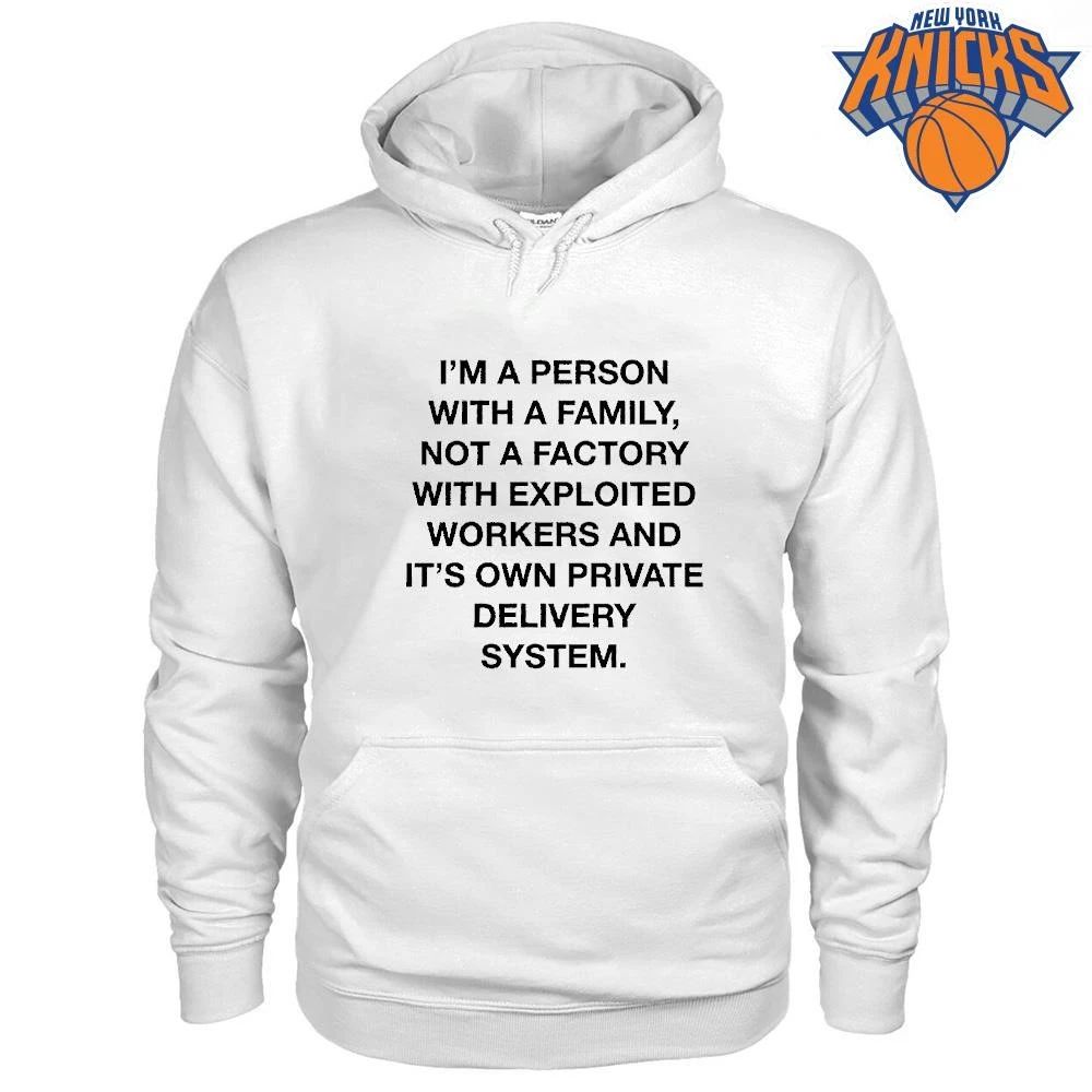 I Am A Person With A Family Not A Factory Anti Exploitation Typography shirt Unisex