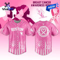WPBL Boston Hunters Breast Cancer Awareness Ribbon Baseball Jersey