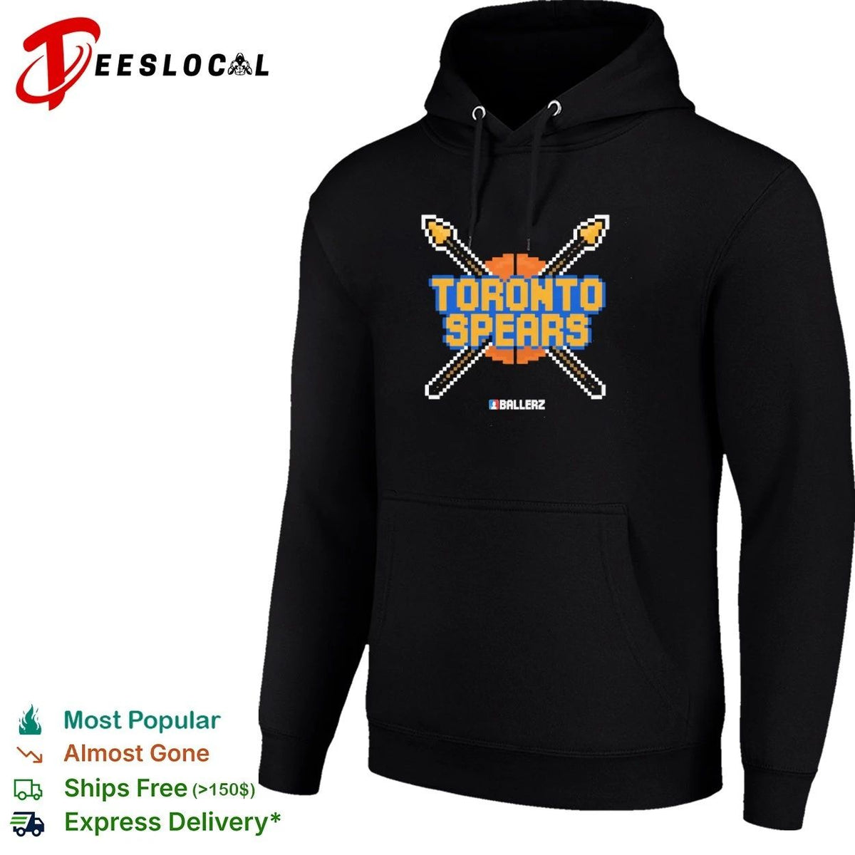 Toronto Spears Ballerz basketball pixel art Unisex