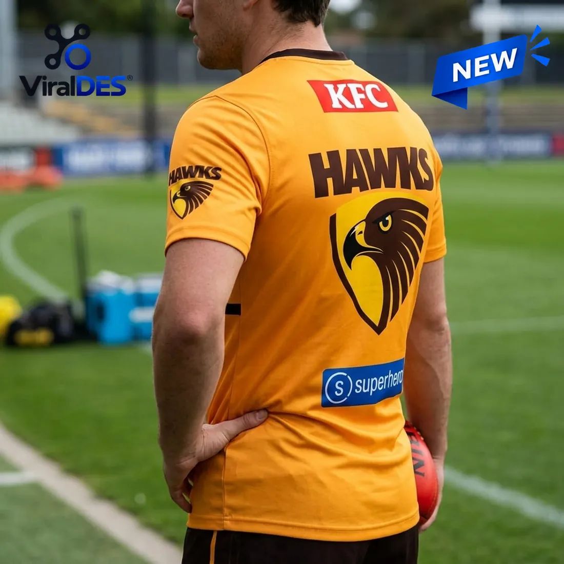 Hawthorn Football Club Gold Performance T-Shirt