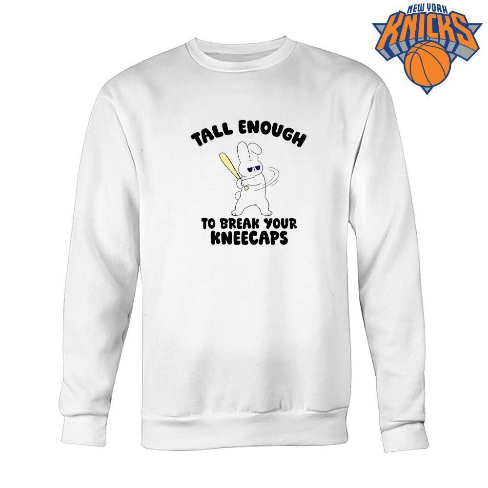 Tall Enough To Break Your Kneecaps Funny Bunny With Baseball Bat Shirt Unisex