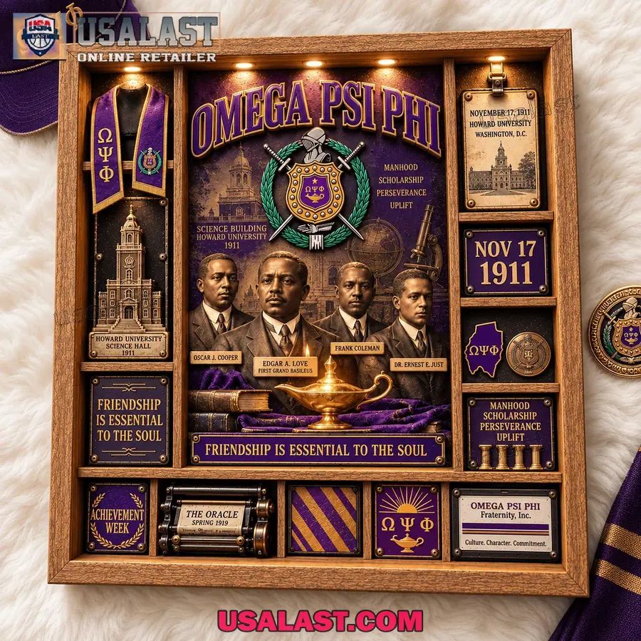 Omega Psi Phi Custom Frame Light Box