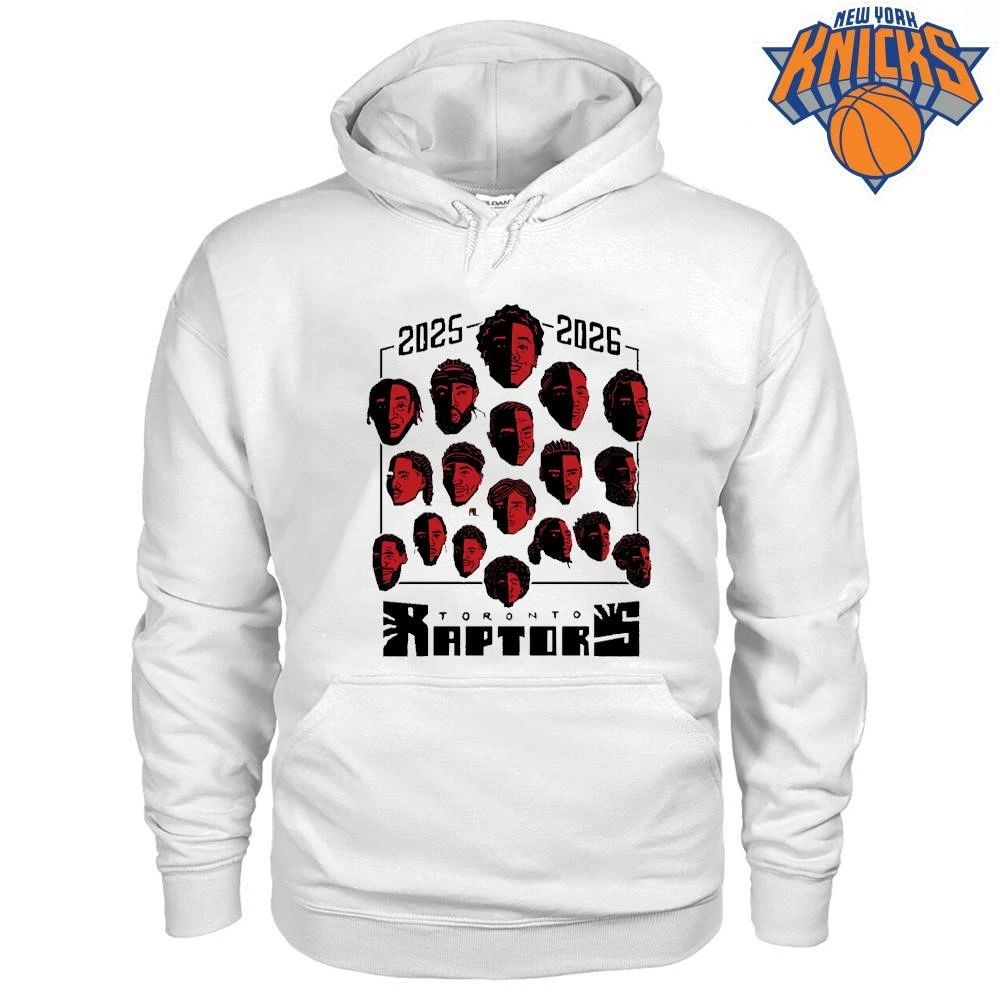 Toronto Raptors Full Team Roster Caricature Art Shadow Face Red Graphic shirt Unisex