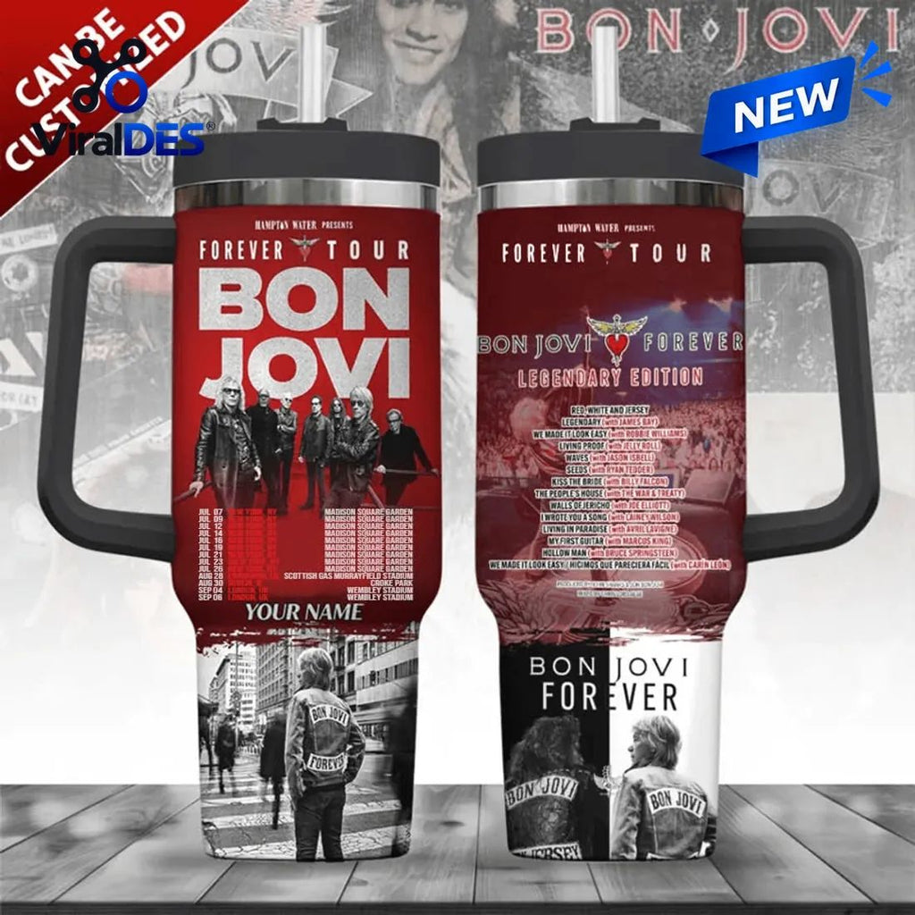 Bon Jovi Forever Legendary Edition Stanley Tumbler