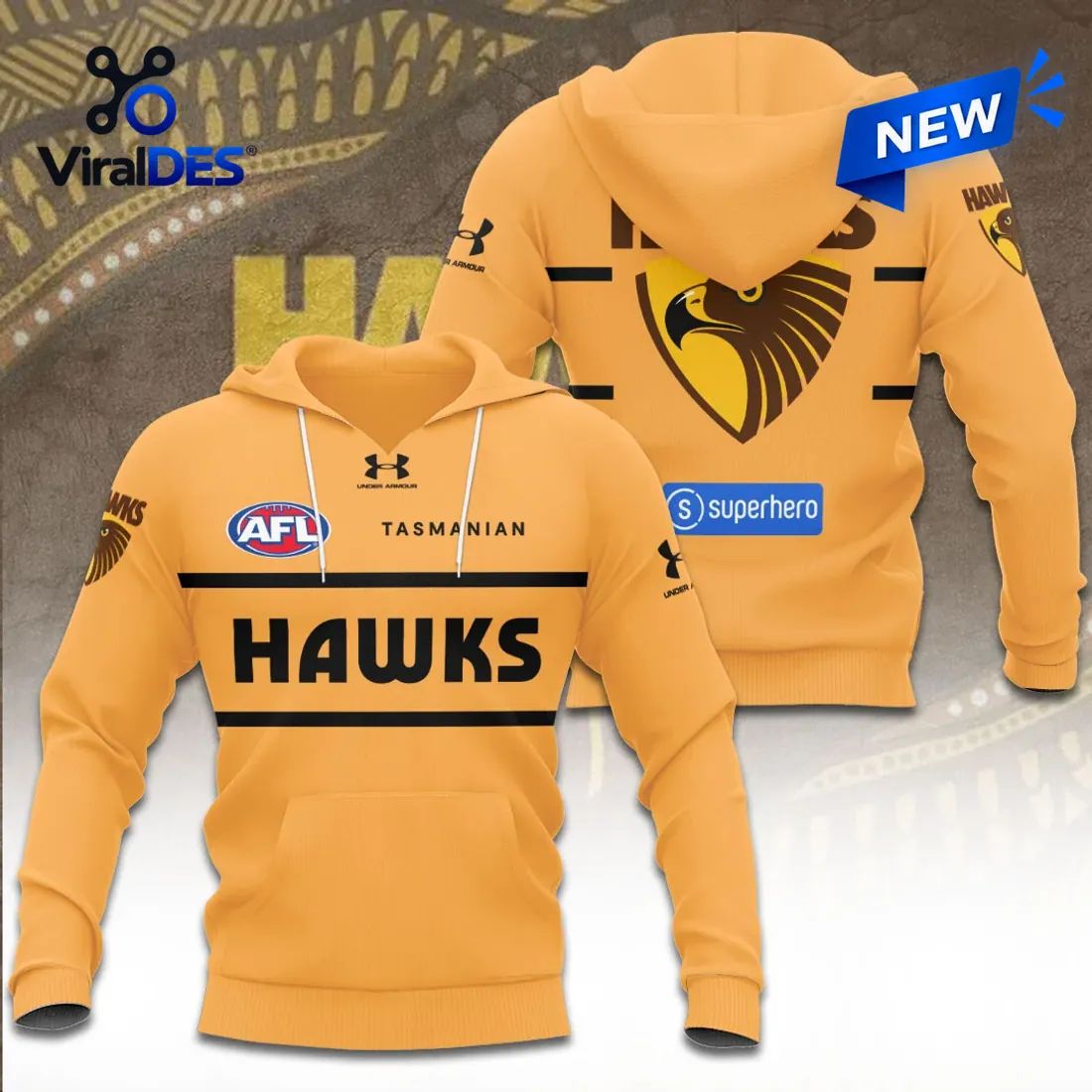 Hawthorn Football Club Gold Performance T-Shirt