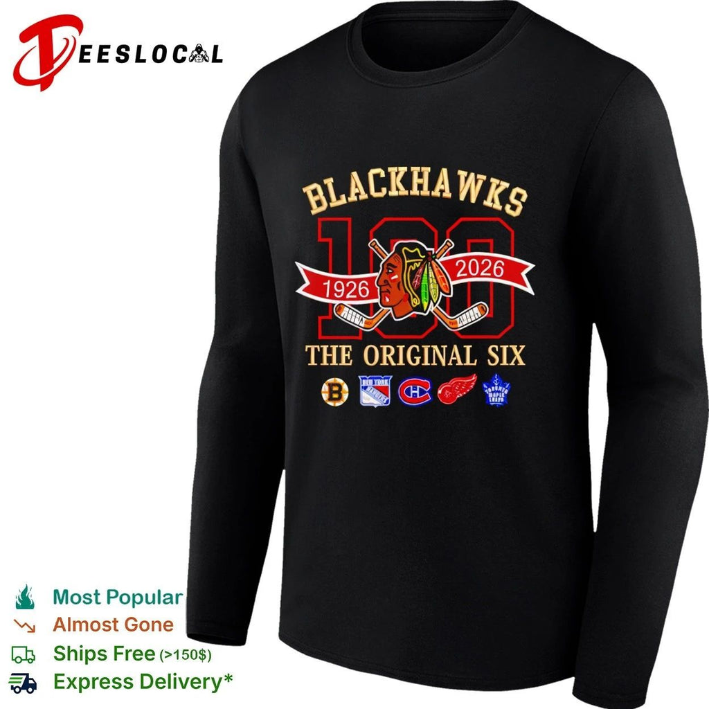 Blackhawks 100 1926 2026 The Original Six Unisex