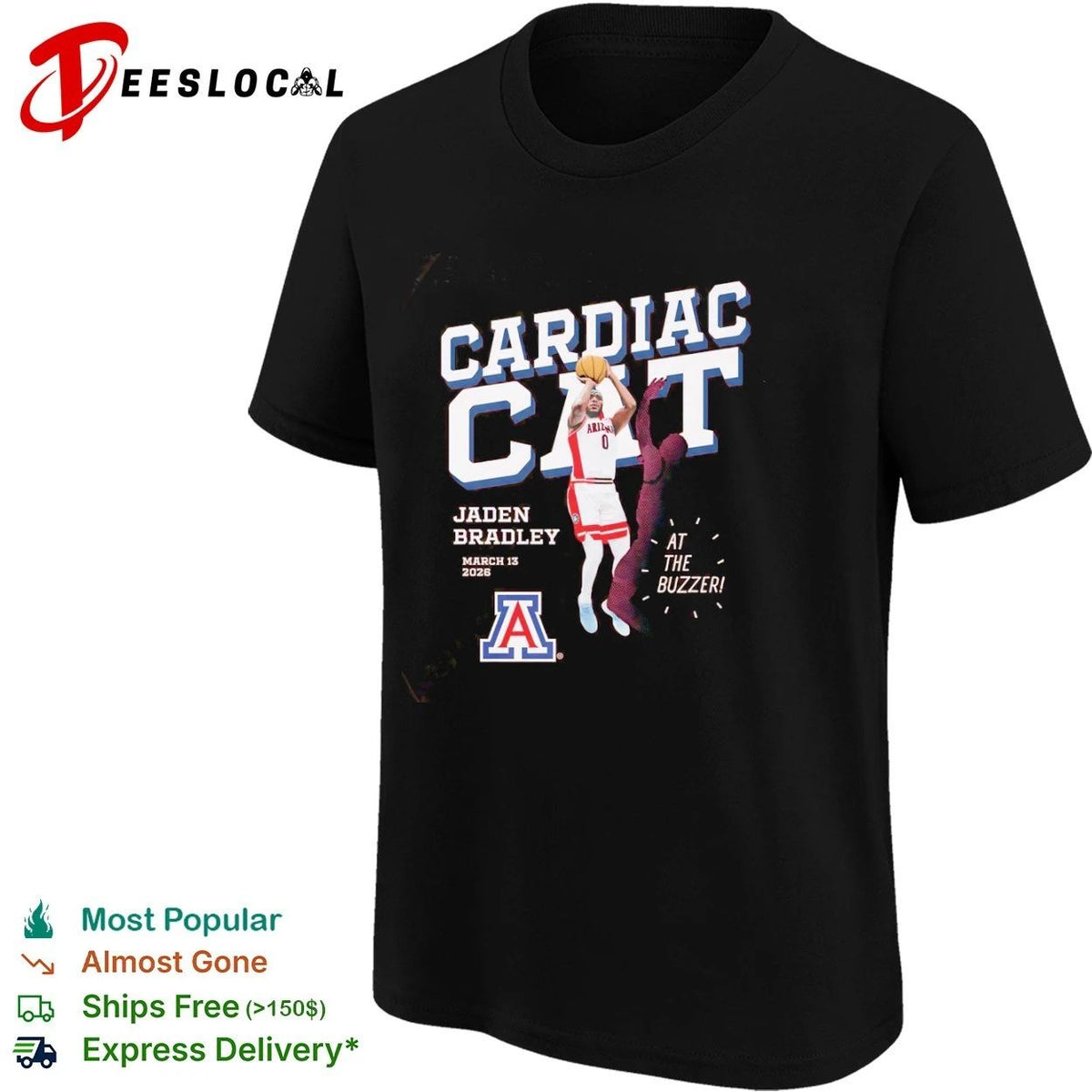 Jaden Bradley Arizona Wildcats Cardiac Cat at the Buzzer March 13 2026 Unisex