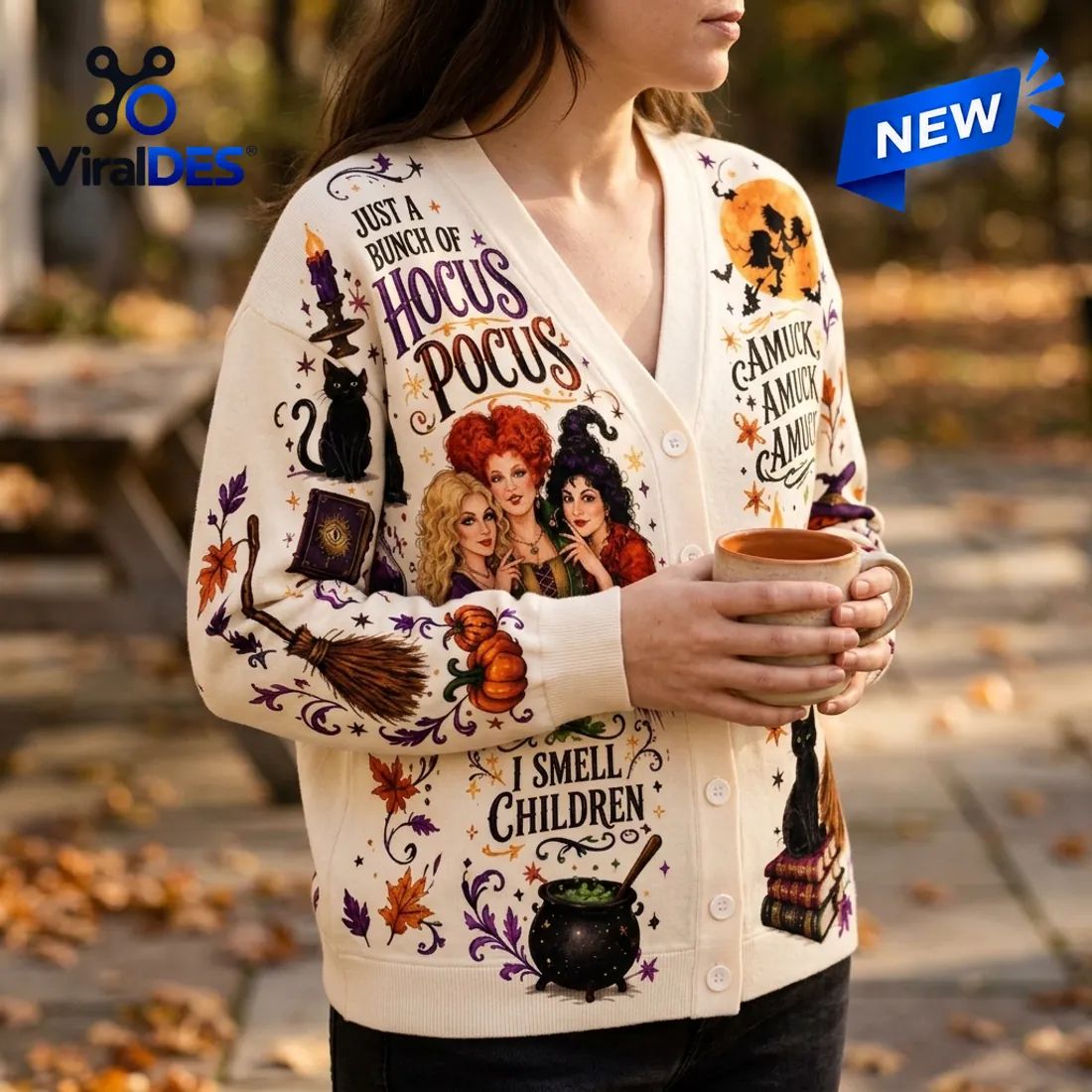 Hocus Pocus Sanderson Sisters Ugly Cardigan