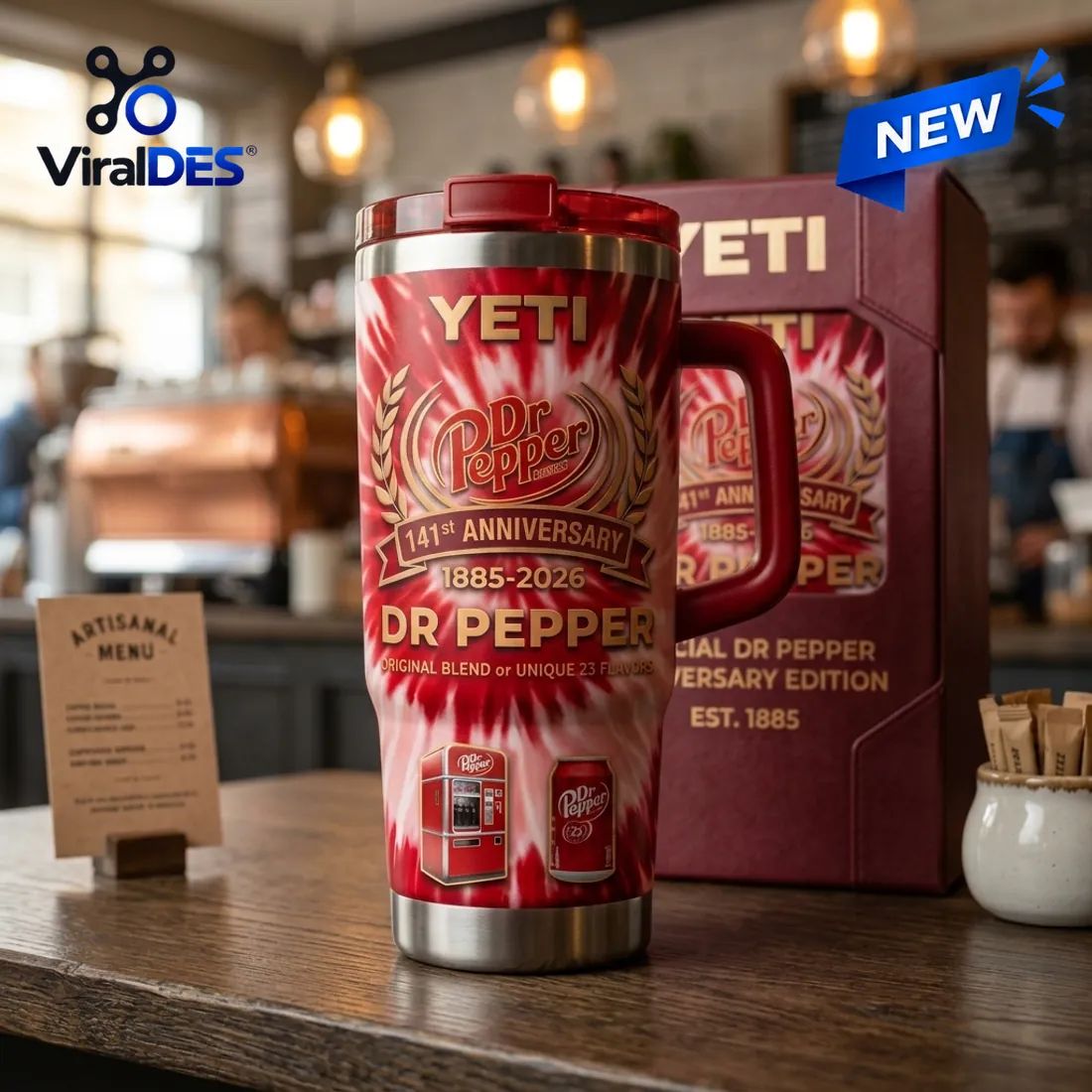 Dr Pepper 141st Anniversary YETI Stanley Tumbler