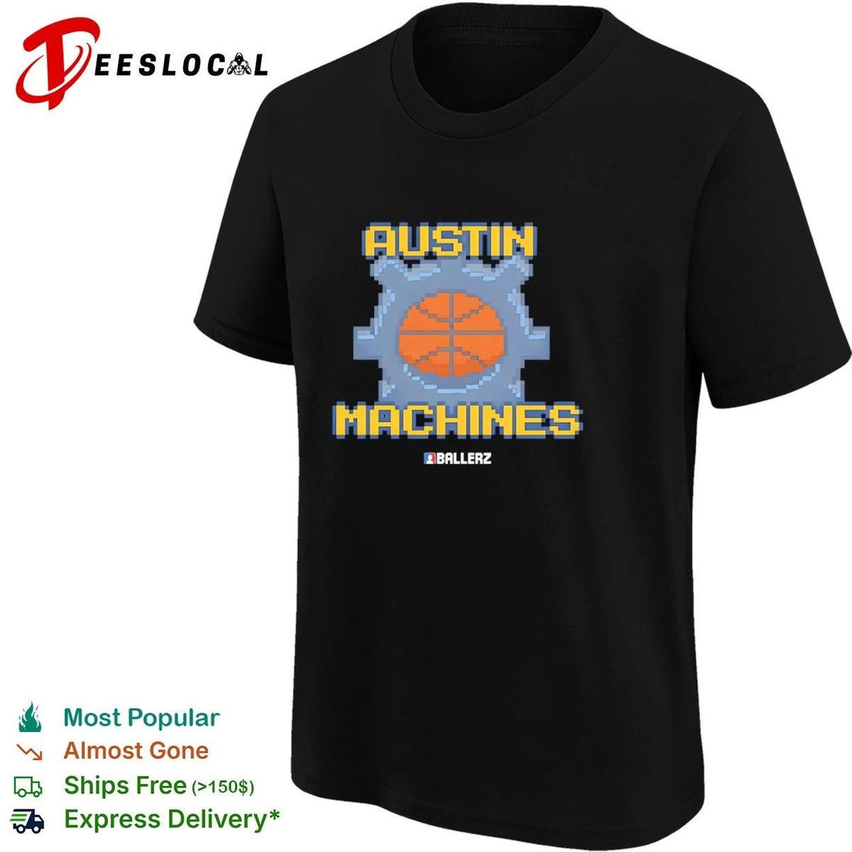 Austin Machines Ballerz basketball pixel art Unisex