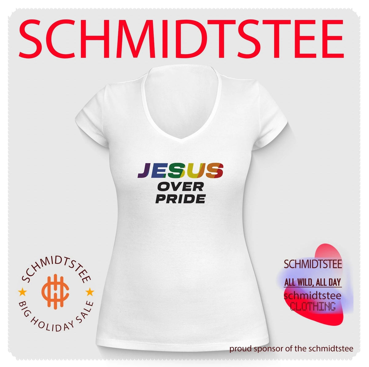Jesus over Pride Christian Faith Religious shirt Unisex