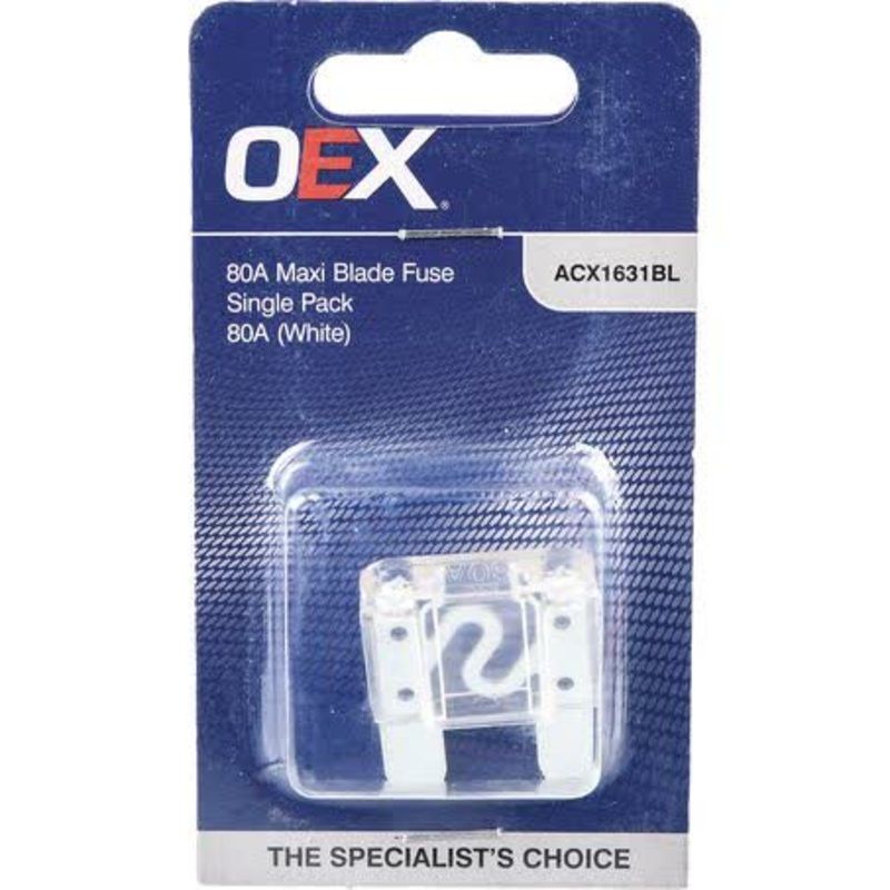OEX Maxi Blade Fuse 80A White – Single Pack Part No. ACX1631BL
