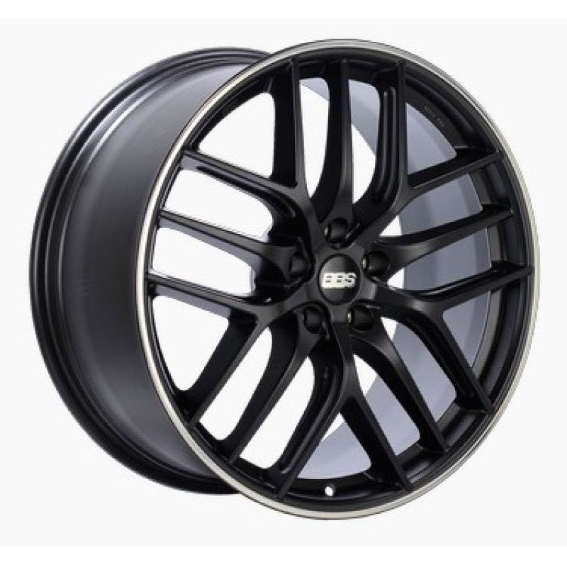 BBS CC-R 19×8 5×112 ET44 Satin Black Polished Rim Protector Wheel -82mm PFS Required