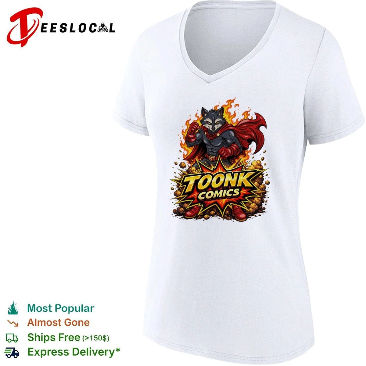 Toonk Comics Superhero Raccoon cartoon Unisex