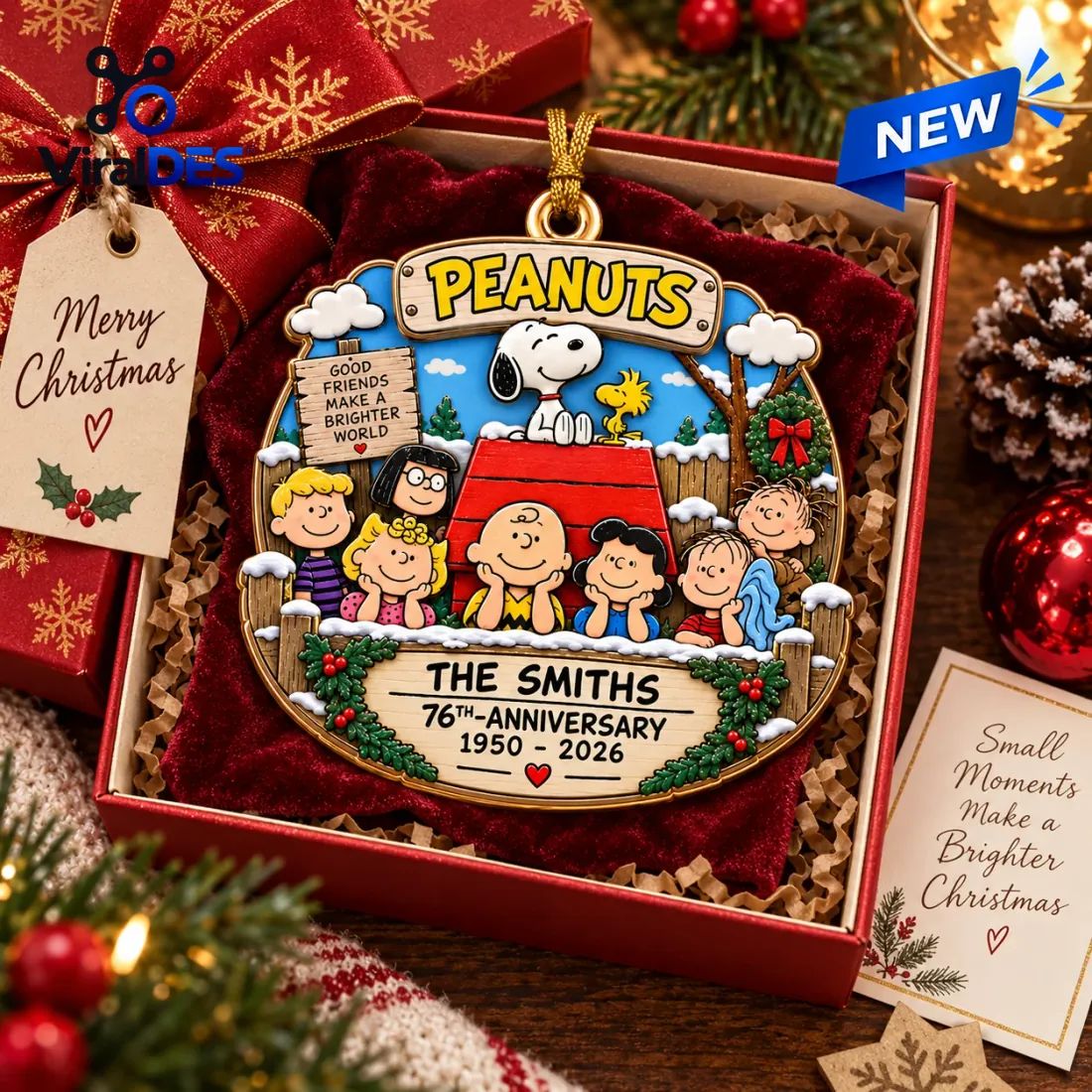 Peanuts 76th Anniversary Christmas Ornament
