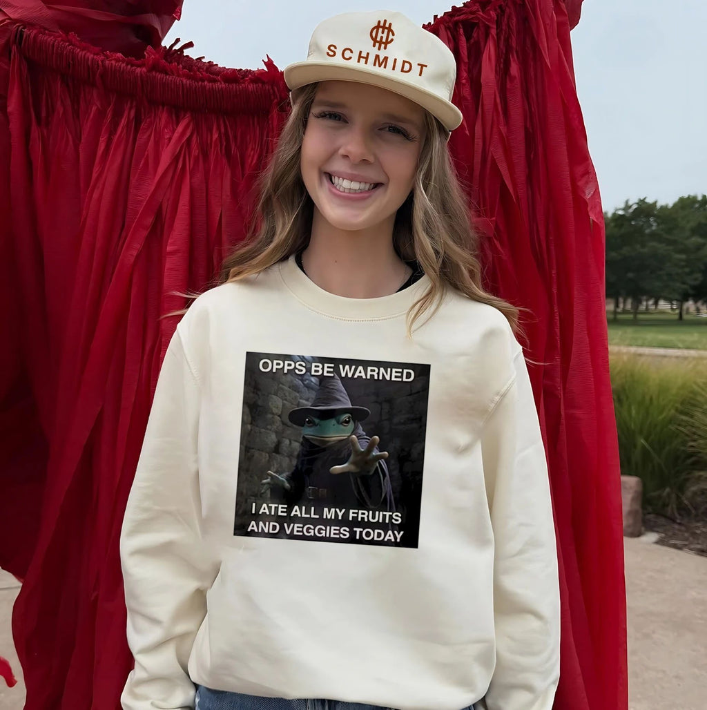 Opps Be Warned I Ate All My Fruits And Veggies Today wizard frog shirt Unisex