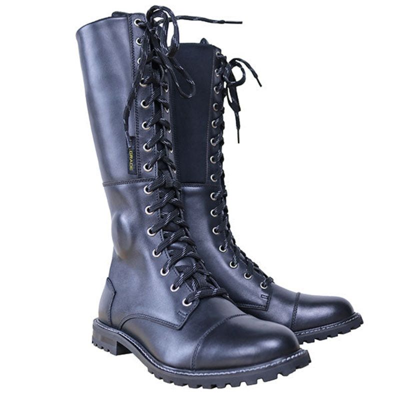 HELGRADE WOMEN’S ANISTON KNEE HIGH LEATHER BOOTS Black