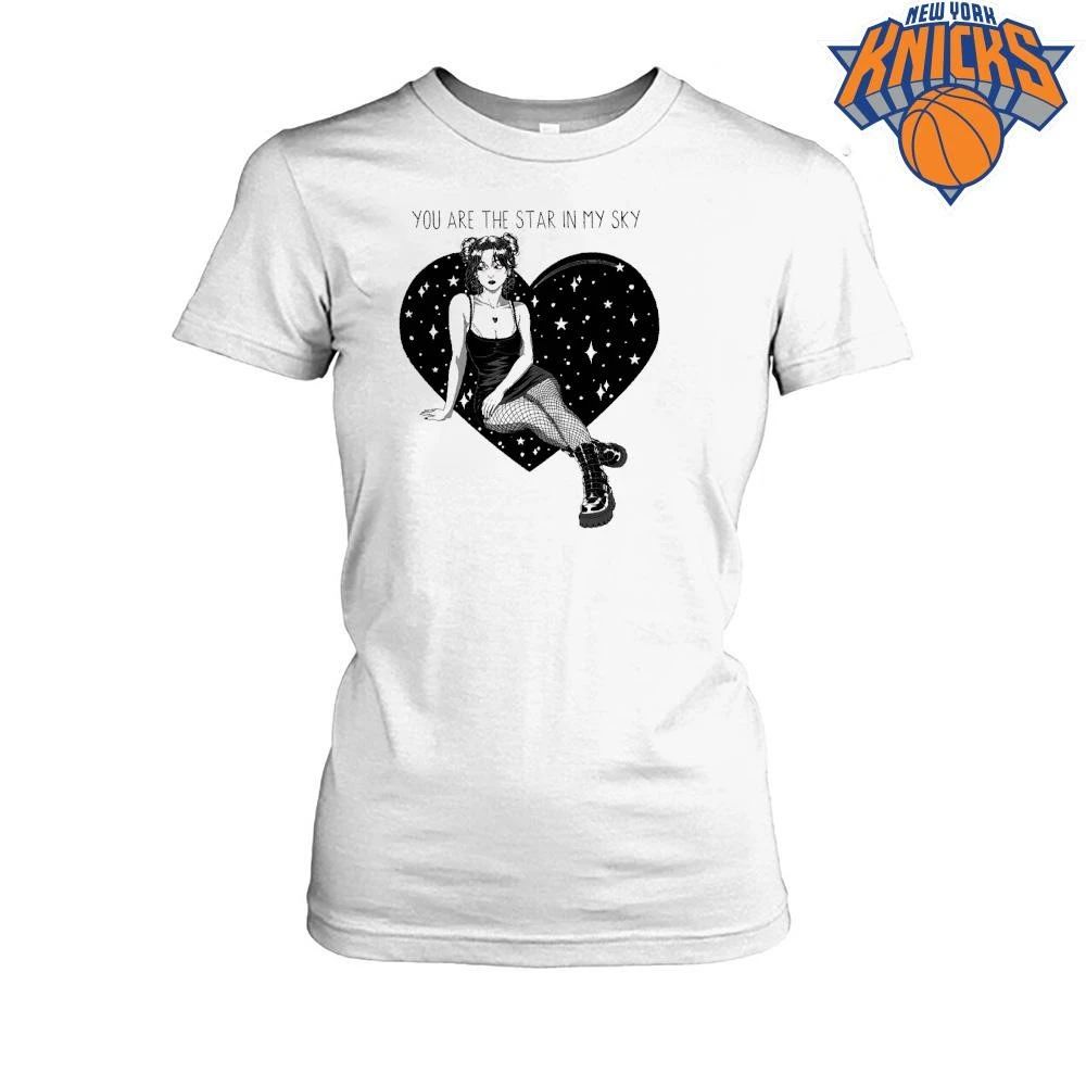 You Are The Star In My Sky Goth Emo Anime Girl Starry Heart Shirt Unisex