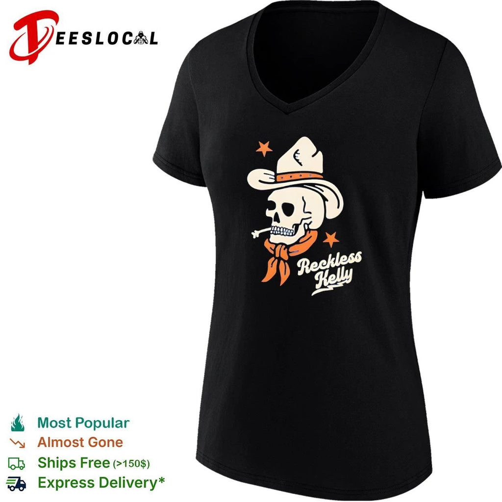 Reckless Kelly Skull Cowboy country music Unisex