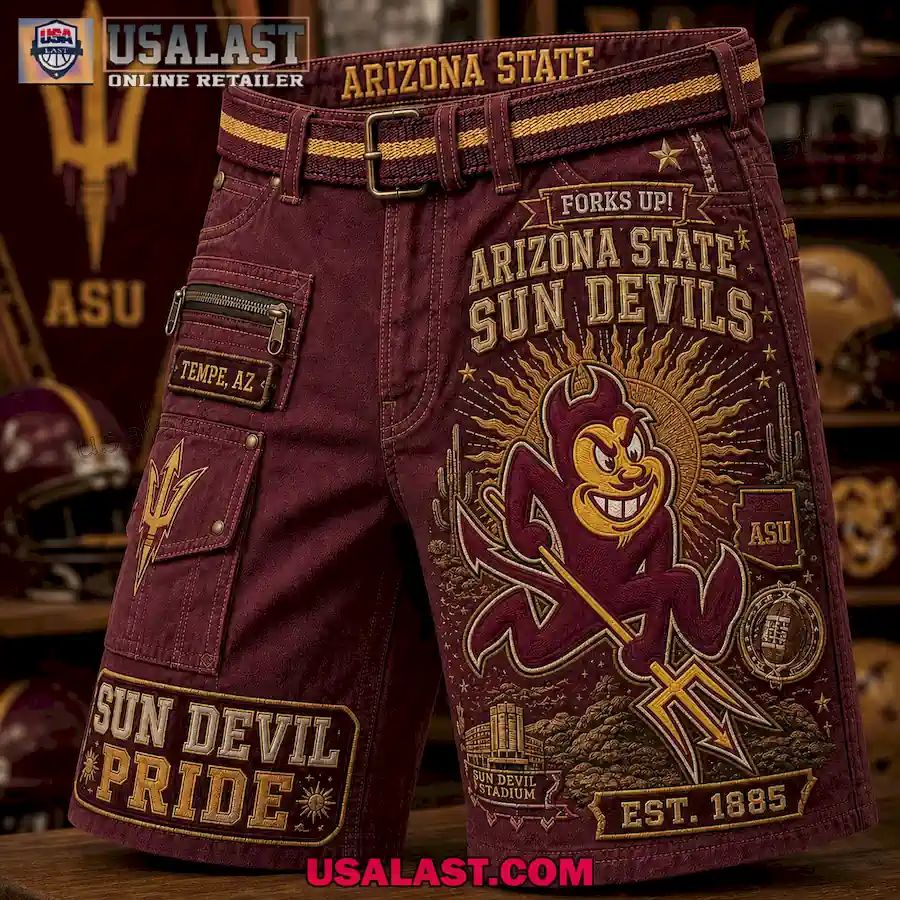 Arizona State Sun Devils Forks Up Men Cargo Short