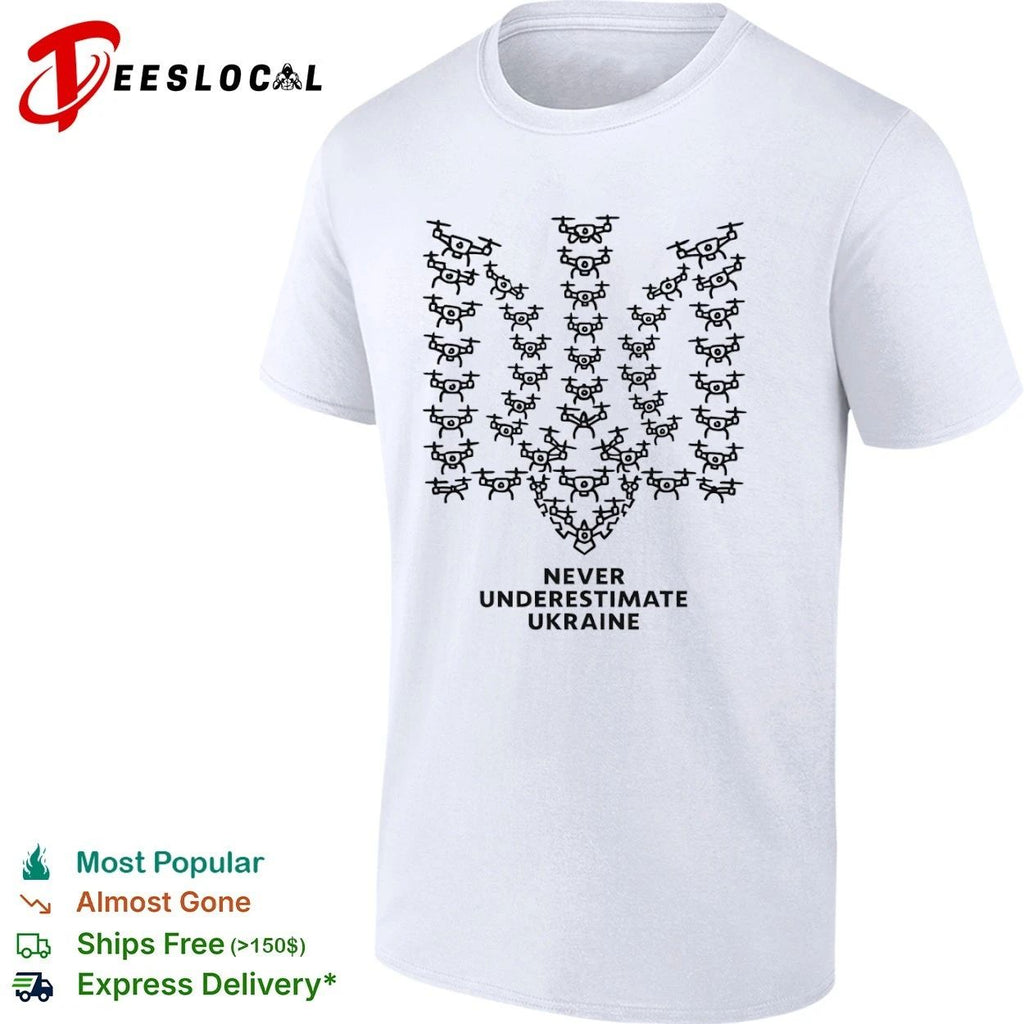Never Underestimate Ukraine Drones Trident Unisex