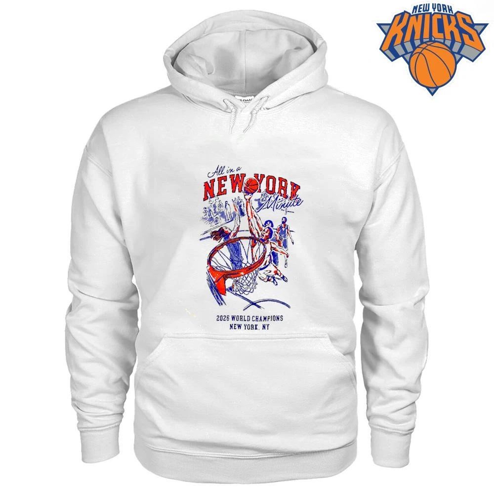 All In A New York Minute 2026 World Champions Basketball Sketch Shirt Unisex