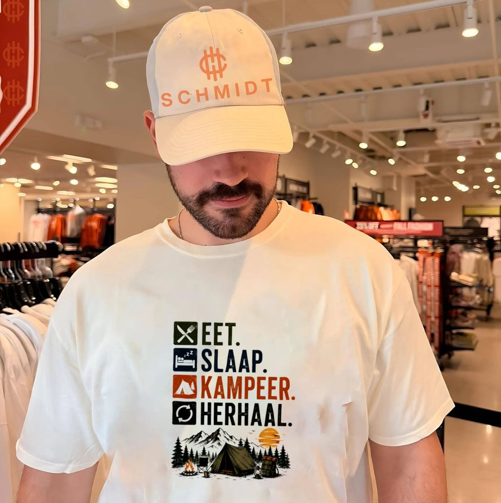 Eet Slaap Kampeer Herhaal Camping kamperen shirt Unisex