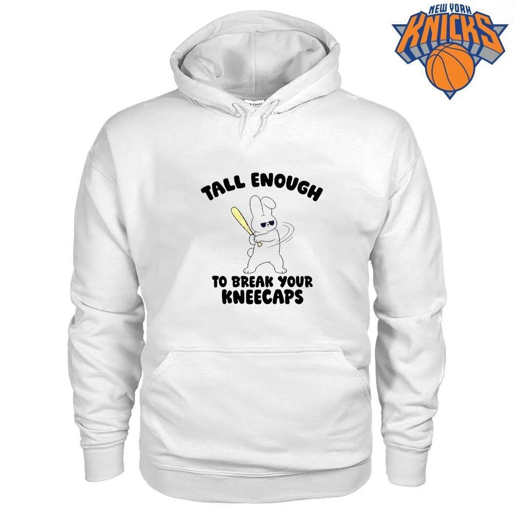 Tall Enough To Break Your Kneecaps Funny Bunny With Baseball Bat Shirt Unisex