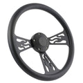 14″ Black Flame Half Wrap- Vinyl