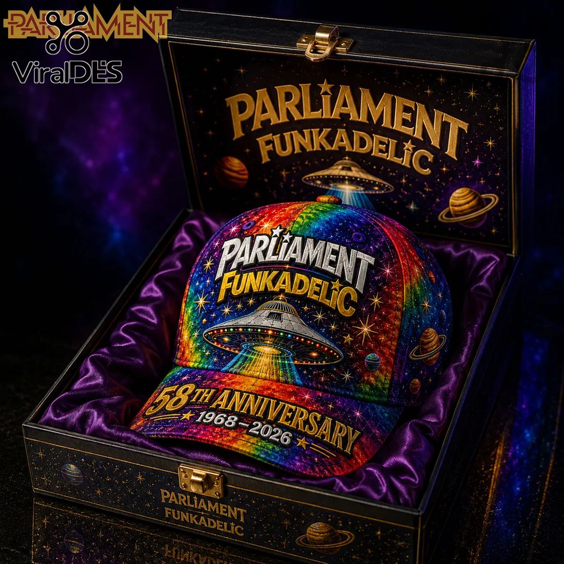Parliament Funkadelic Space UFO 58th Anniversary Baseball Cap