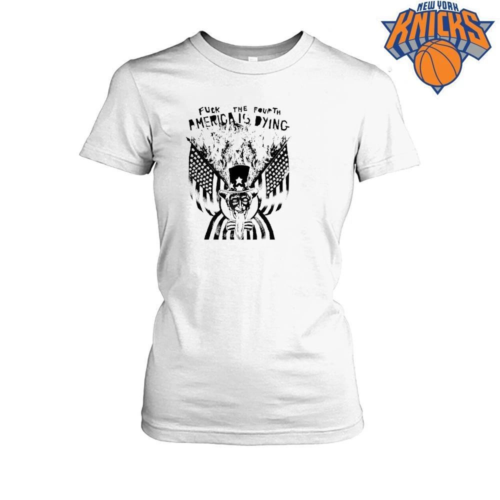 Fuck The Fourth America Is Dying Burning Uncle Sam Punk Grunge Shirt Unisex