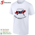 I’m Staying How About Y’all Confederate Flag Map Unisex