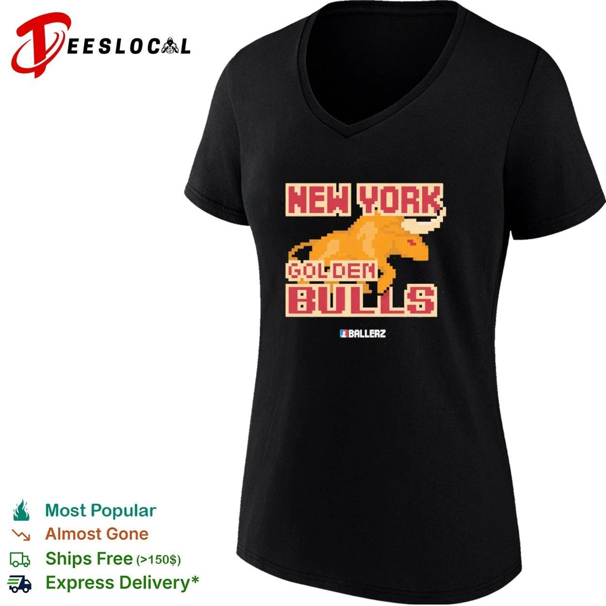 New York Golden Bulls pixel art sports team Unisex