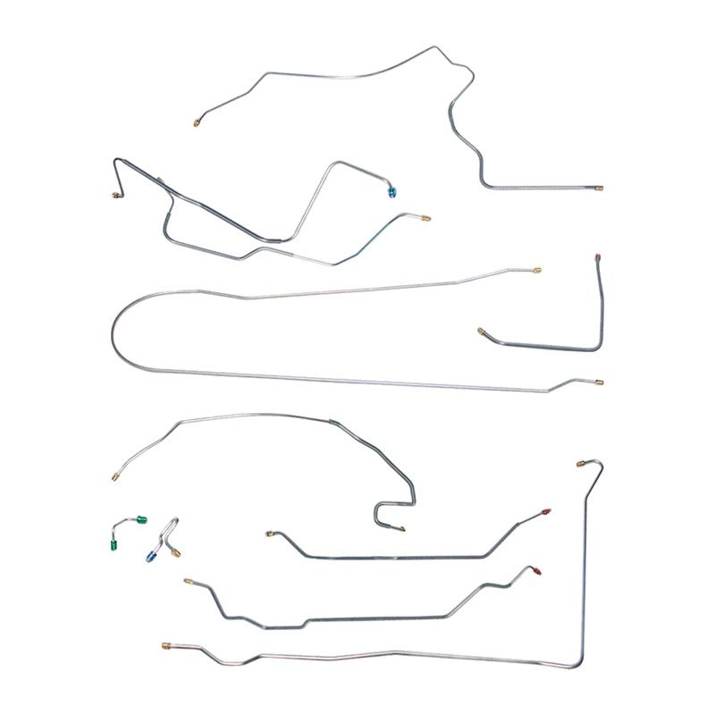 1972 Chevrolet GMC Suburban 3/4 Ton 4wd Power Disc Brake Line Kit 10pc, OE Steel