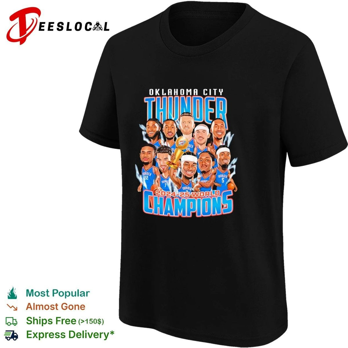 Oklahoma City Thunder 2024-25 World Champions Unisex