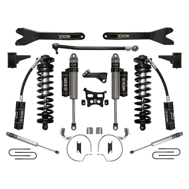 Icon 4-5.5″ Stage 4 Coilover Conversion System w/Radius Arms Kit for 2023-2025 Ford F250 Super Duty Diesel