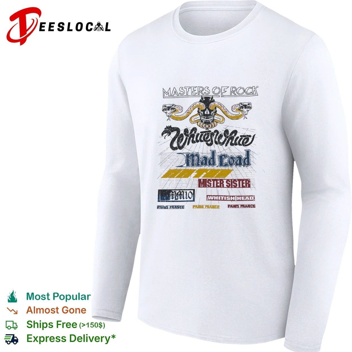 Masters of Rock Whitesnake Mad Load Mister Sister Whitish Head Paris France Unisex