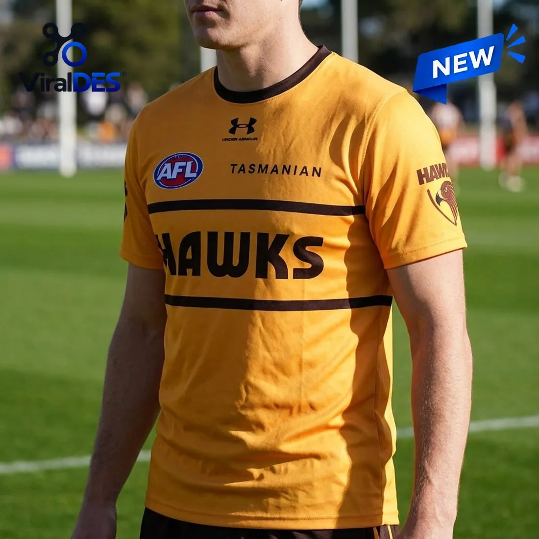 Hawthorn Football Club Gold Performance T-Shirt