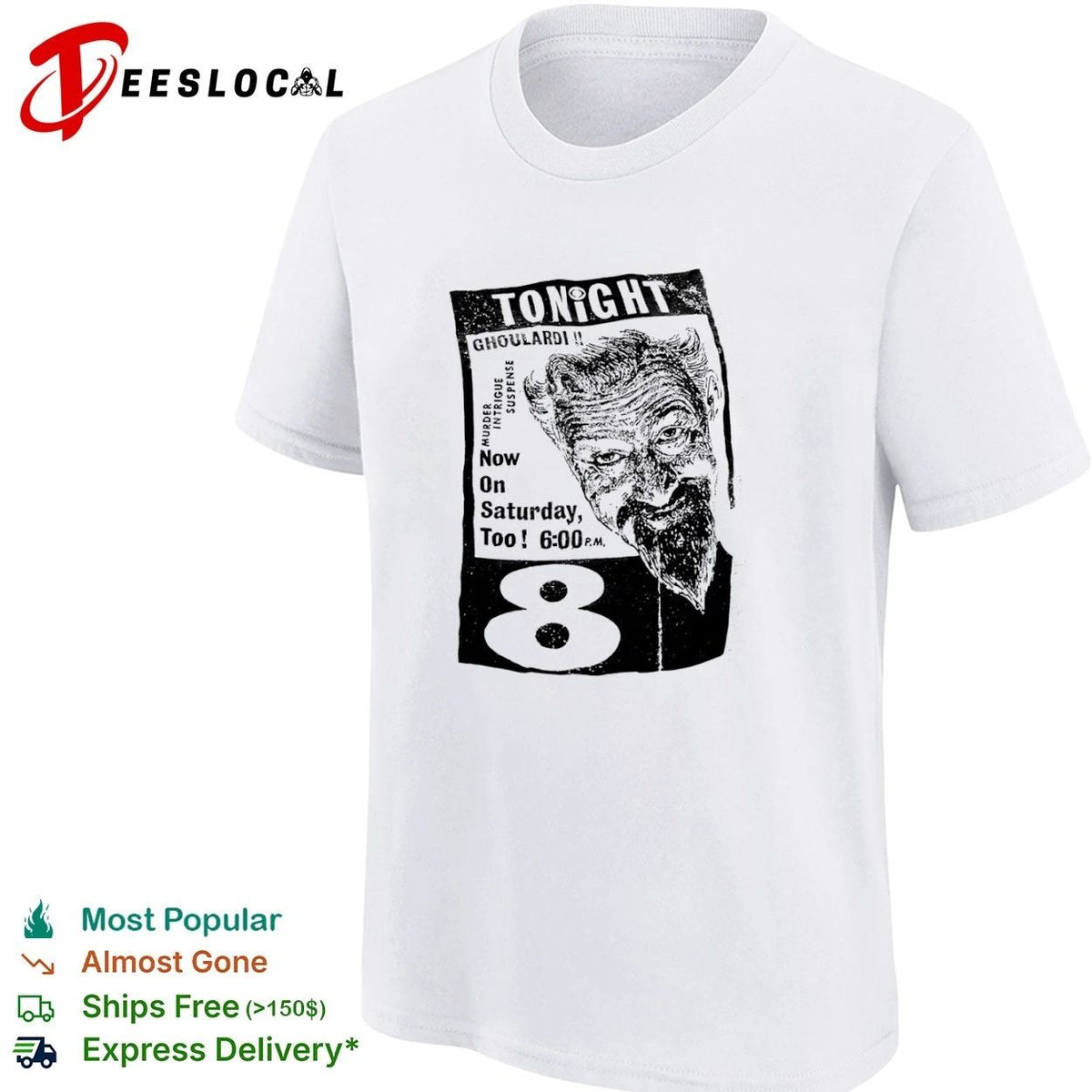 Tonight Ghoulardi Murder Intrigue Suspense Now on Saturday Too 6 00 PM 8 Unisex