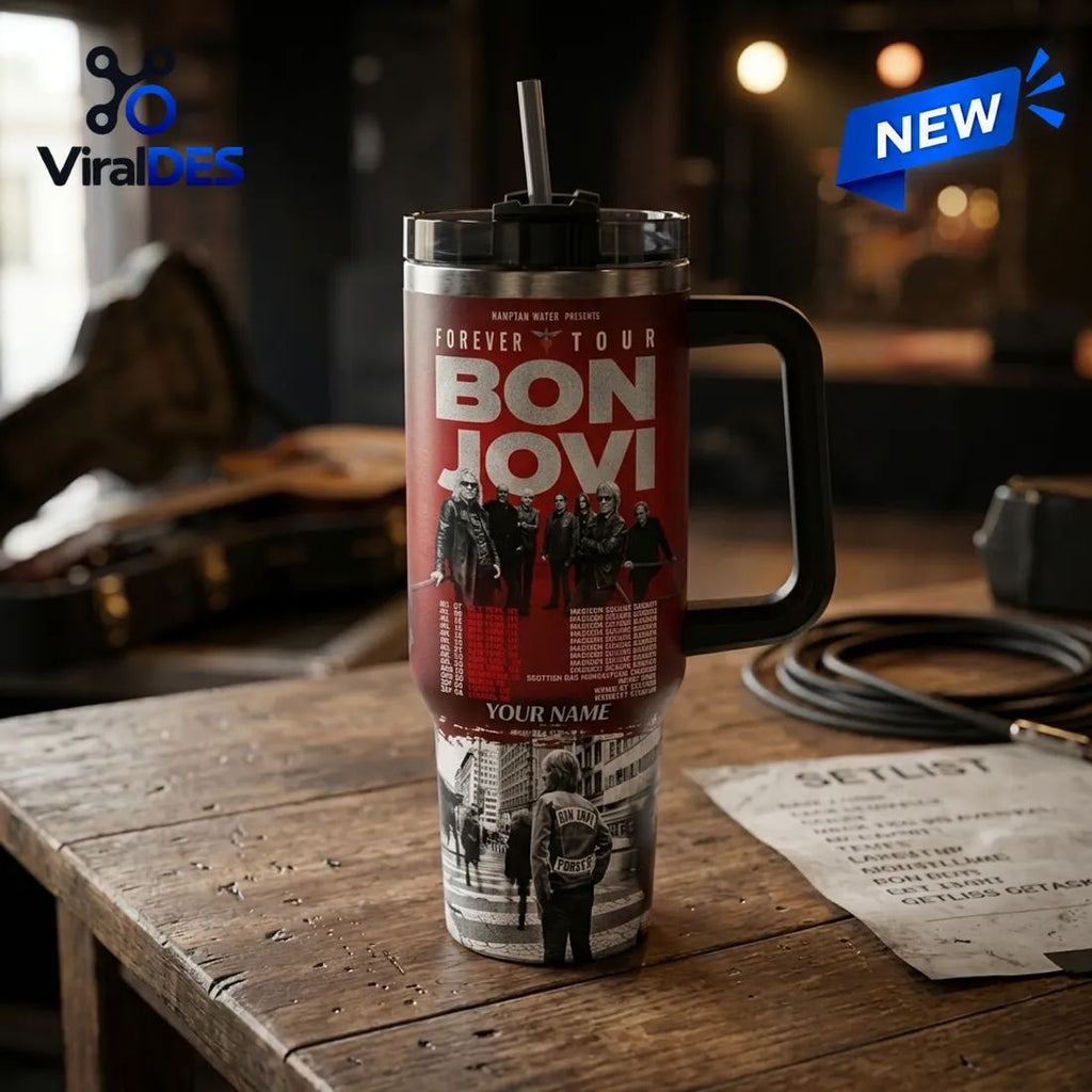 Bon Jovi Forever Legendary Edition Stanley Tumbler