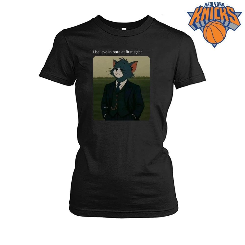Tom Cat In Suit I Believe In Hate At First Sight Funny Meme Shirt Unisex