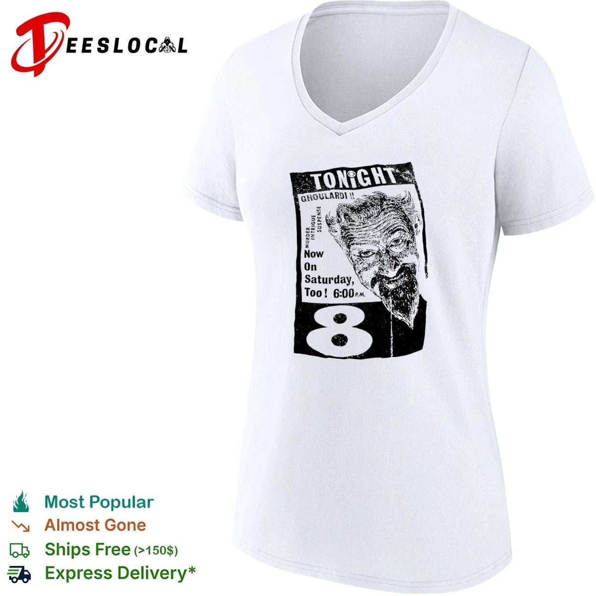 Tonight Ghoulardi Murder Intrigue Suspense Now on Saturday Too 6 00 PM 8 Unisex