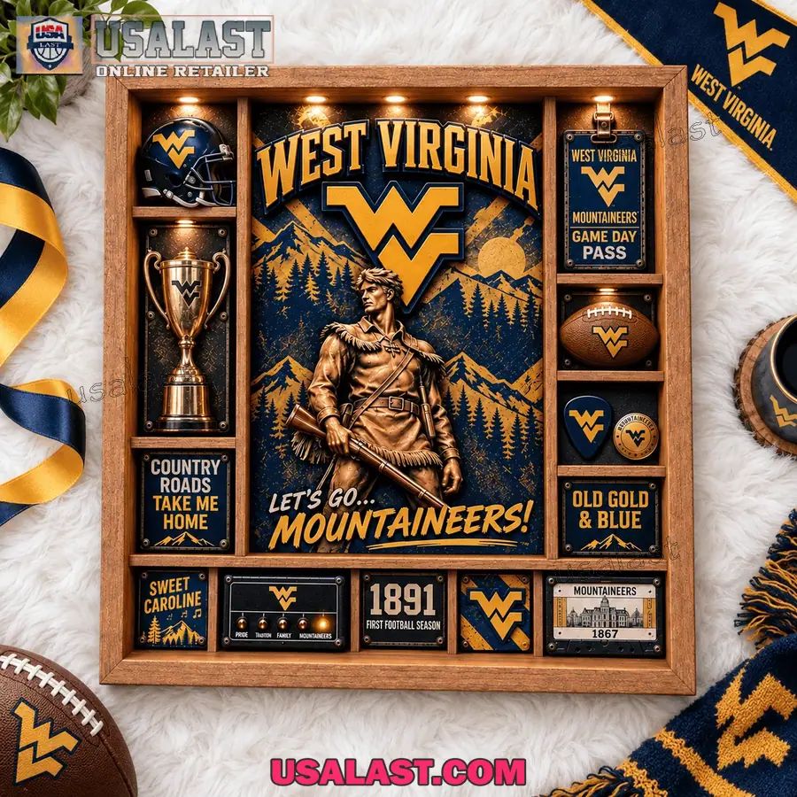 West Virginia Mountaineers Custom Frame Light Box