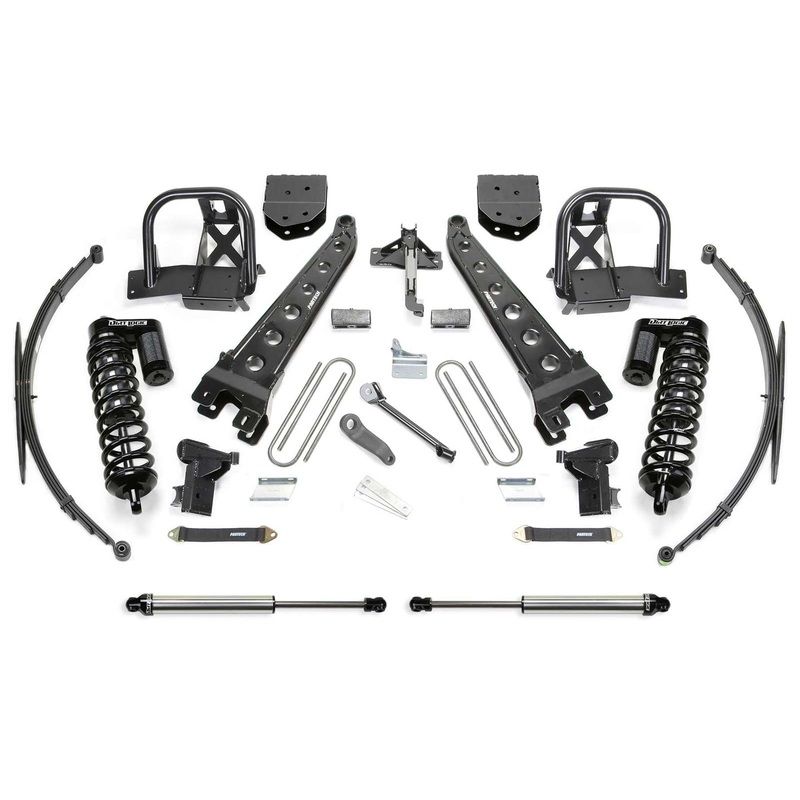 Fabtech 10″ Radius Arm System w/Dirt Logic 4.0 Coilovers & Rear 2.25 Shocks Kit for 2008-2016 Ford F350 Super Duty 4WD w/10″ lift
