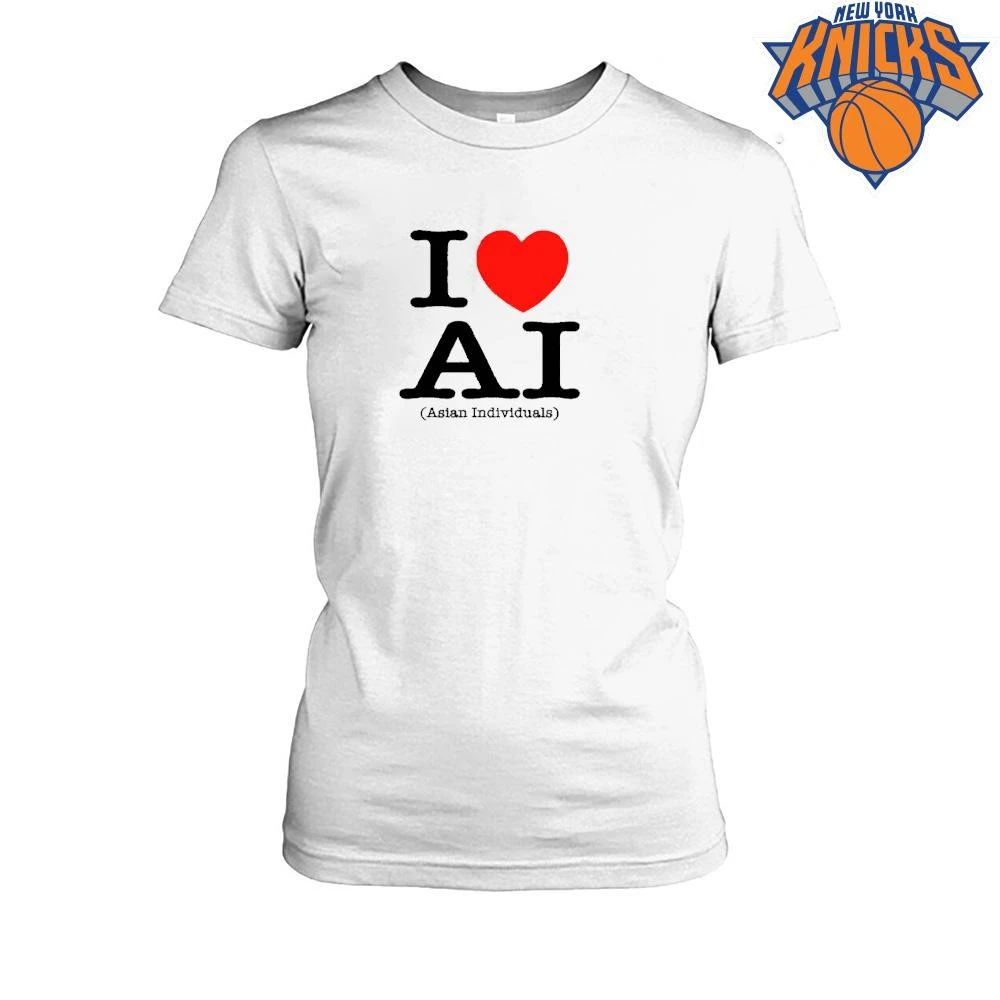 I Love AI Asian Individuals Funny Meme Heart Shirt Unisex