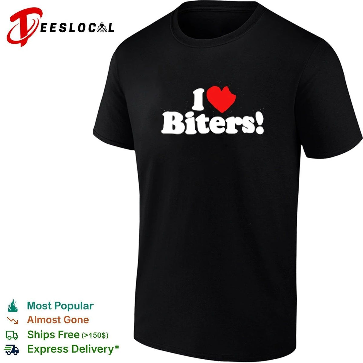I Love Biters biting funny humor slogan Unisex