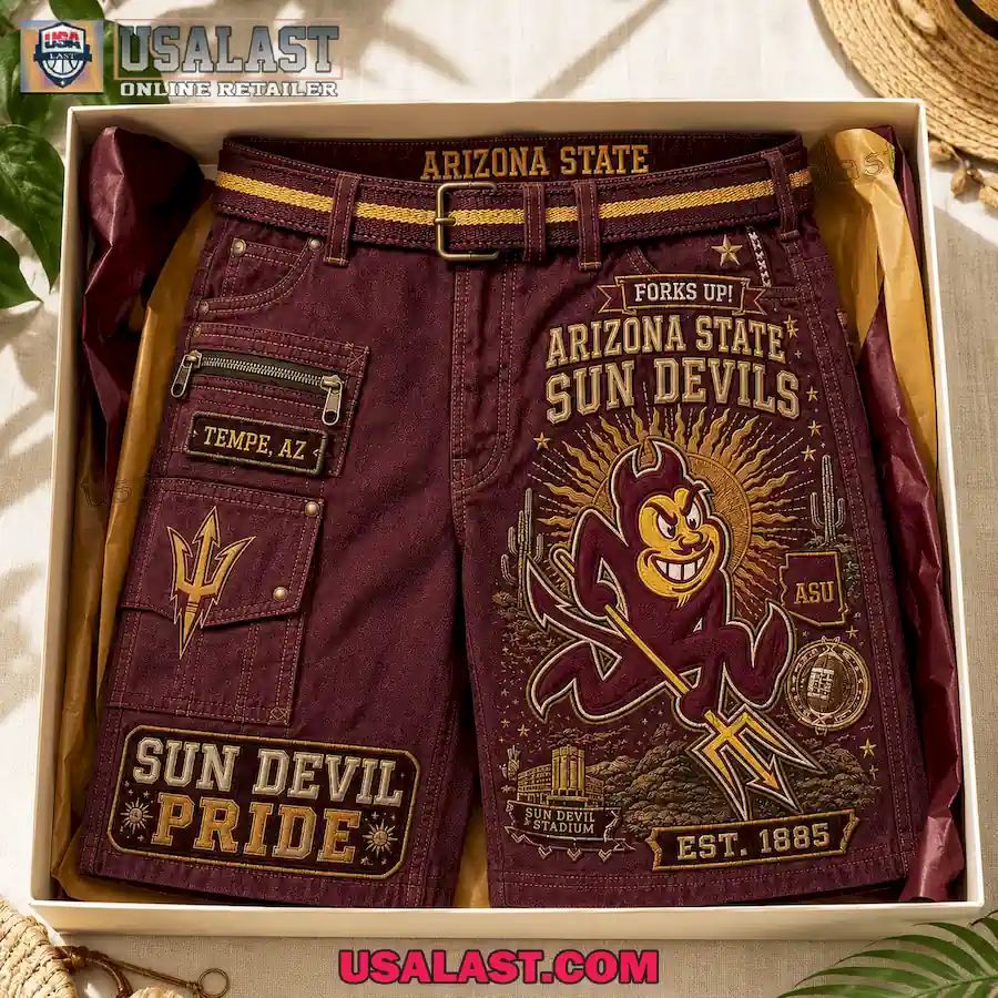 Arizona State Sun Devils Forks Up Men Cargo Short
